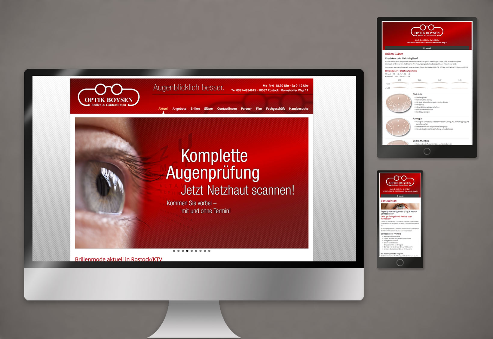 Webdesign Rostock Optik Boysen Webseite